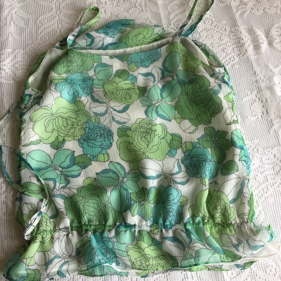 Loft Sleeveless Flower Top SzXS - Picture 2 of 7